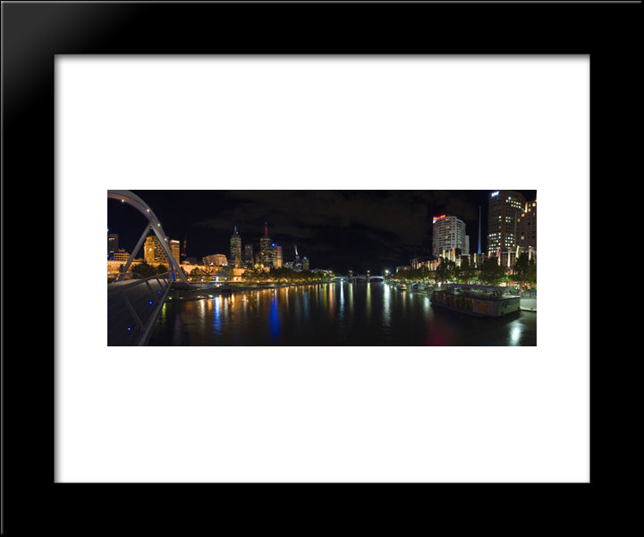 Yarra River, Melbourne, Australia 20x24 Black Modern Wood Framed Art Print Poster