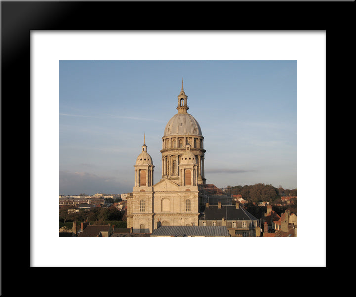 Notre Dame Basilica 20x24 Black Modern Wood Framed Art Print Poster