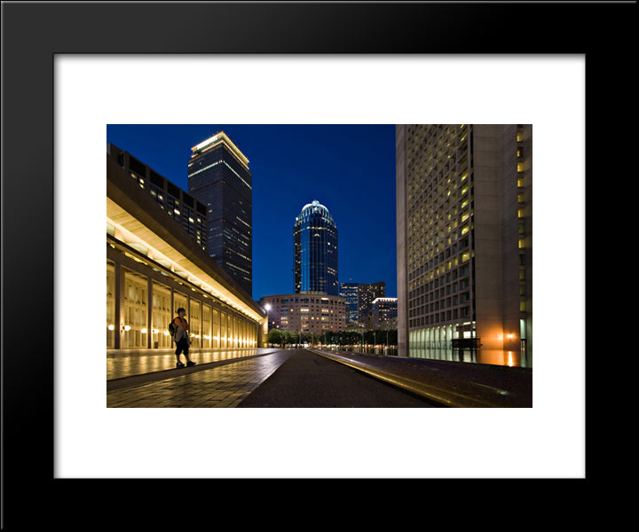 Christian Science Plaza, Boston 20x24 Black Modern Wood Framed Art Print Poster