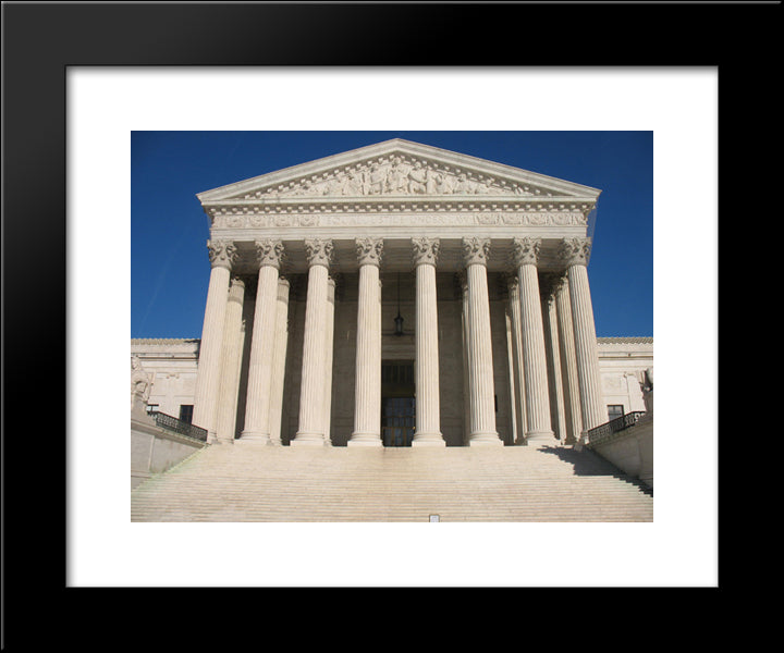 The Supreme Court Of The United States 20x24 Black Modern Wood Framed Art Print Poster