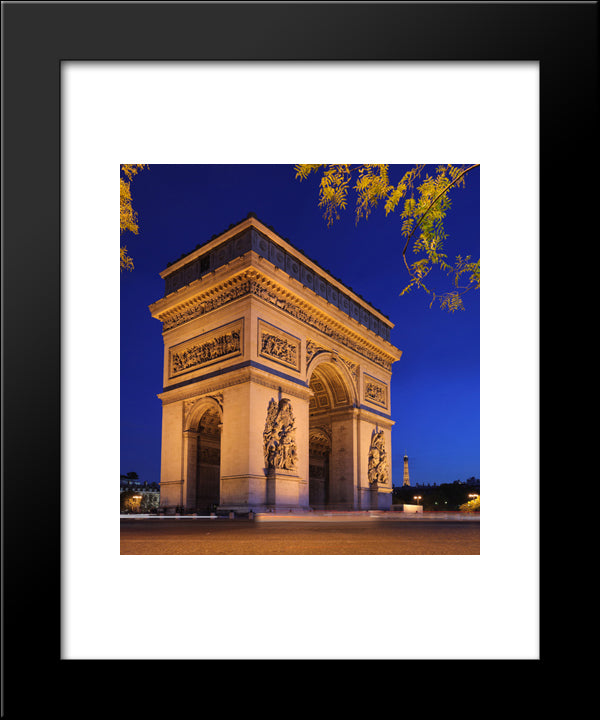 Arc De Triomphe (Arch Of Triumph), Paris 20x24 Black Modern Wood Framed Art Print Poster
