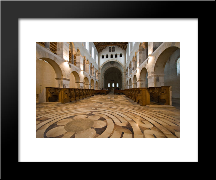 Abbey Church Of The Trappists Fathers 20x24 Black Modern Wood Framed Art Print Poster