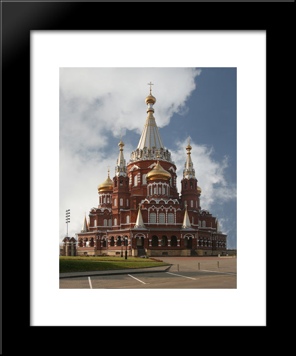 Svyato Mikhailovsky Cathedral, Russia 20x24 Black Modern Wood Framed Art Print Poster