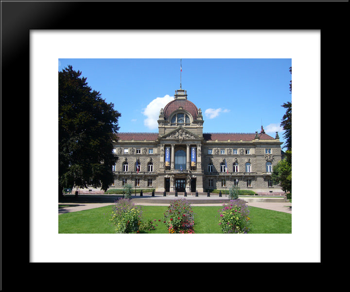 The Palais Du Rhin, France 20x24 Black Modern Wood Framed Art Print Poster
