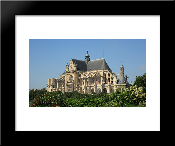 Saint Eustache Church, Paris 20x24 Black Modern Wood Framed Art Print Poster