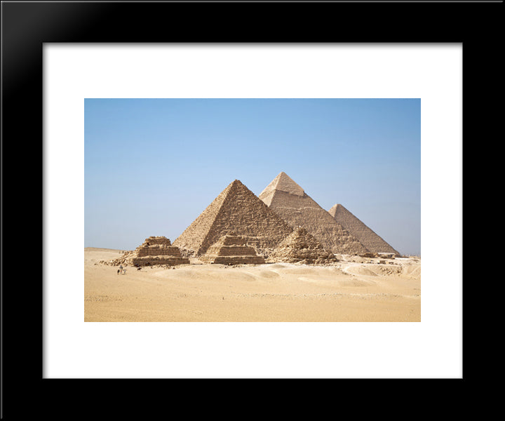 Gizah Pyramids, Ancient Egypt 20x24 Black Modern Wood Framed Art Print Poster
