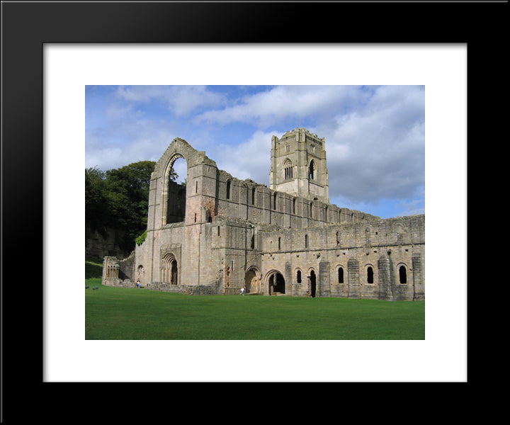 Fountains Abbey Ruins 20x24 Black Modern Wood Framed Art Print Poster