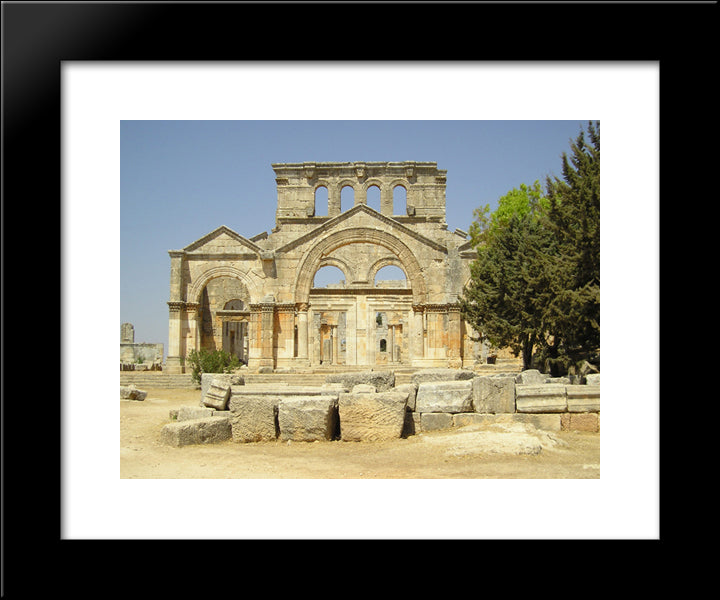 Ruins Of St. Simeon Stylites, Syria 20x24 Black Modern Wood Framed Art Print Poster
