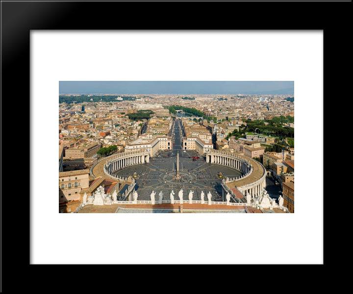 St. Peter'S, Vatican City, Rome 20x24 Black Modern Wood Framed Art Print Poster