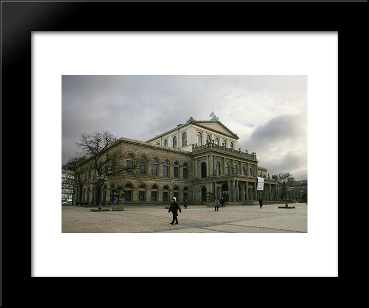 Opera House, Hannover, Germany 20x24 Black Modern Wood Framed Art Print Poster