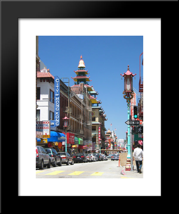 Chinatown, San Francisco 20x24 Black Modern Wood Framed Art Print Poster