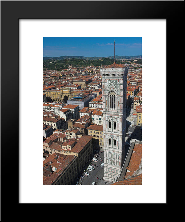Giotto'S Belltower, Florence, Italy 20x24 Black Modern Wood Framed Art Print Poster