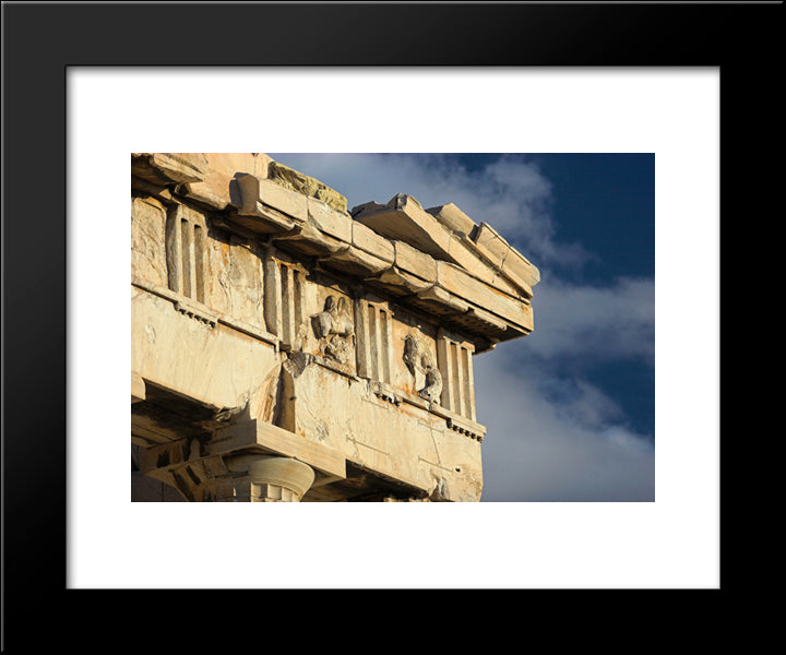 Parthenon Closeup 20x24 Black Modern Wood Framed Art Print Poster