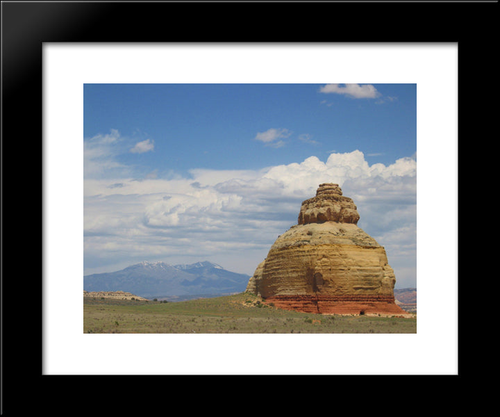 Church Rock, Utah 20x24 Black Modern Wood Framed Art Print Poster
