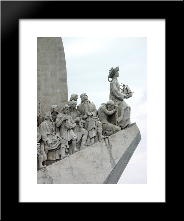 Henry The Navigator, Portuguese Monument 20x24 Black Modern Wood Framed Art Print Poster