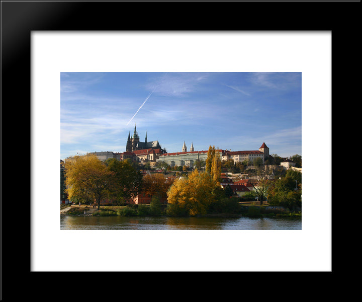 Prague Castle 20x24 Black Modern Wood Framed Art Print Poster