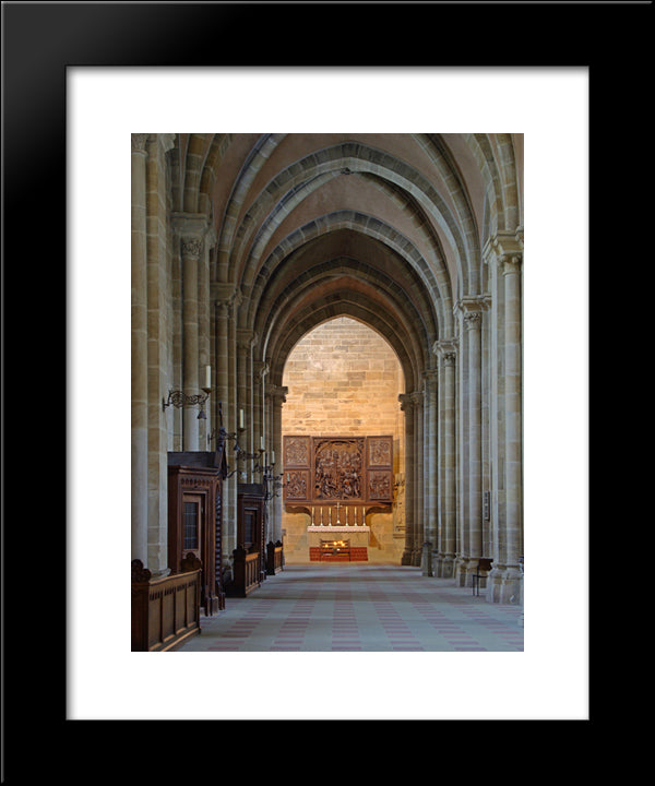 Veit Stoss Alter In Bamberger Dom 20x24 Black Modern Wood Framed Art Print Poster