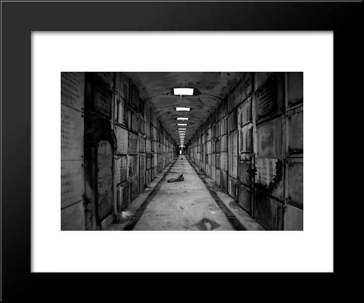 Cemetery Crypt Of Laeken, Belgium 20x24 Black Modern Wood Framed Art Print Poster