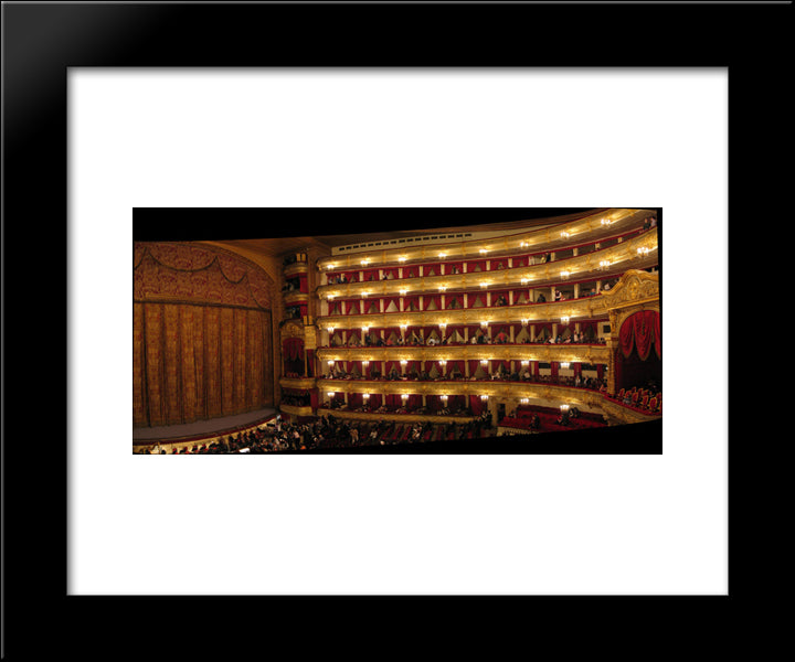 Bolshoi Theatre, Moscow, Russia 20x24 Black Modern Wood Framed Art Print Poster