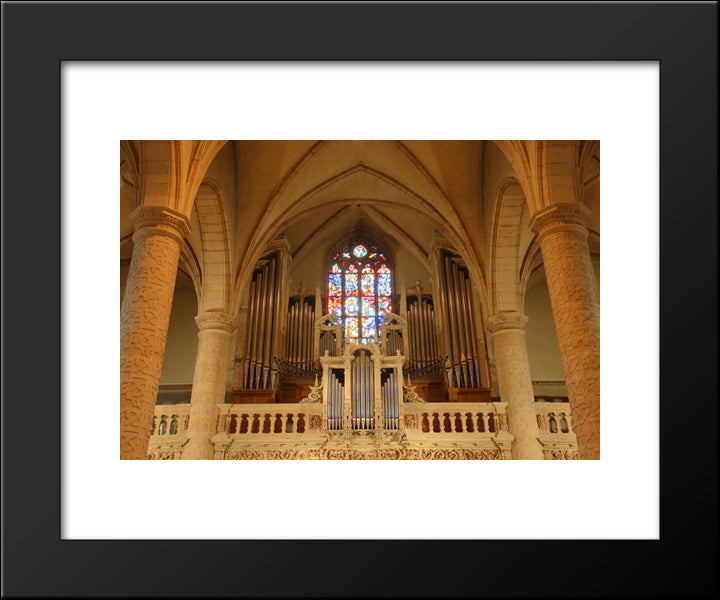 Notre Dame Organ, Luxembourg 20x24 Black Modern Wood Framed Art Print Poster