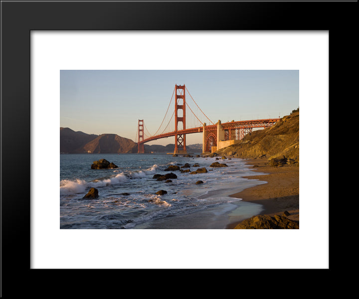 Golden Gate Bridge, San Francisco 20x24 Black Modern Wood Framed Art Print Poster