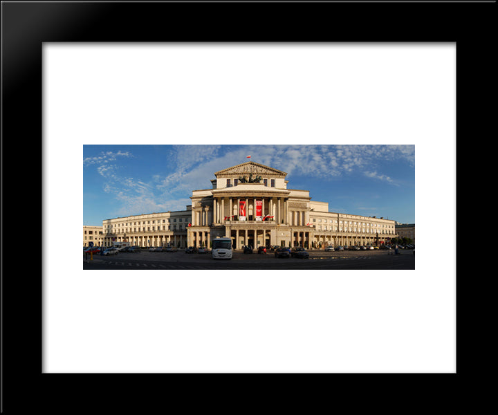 Great Theatre, Warsaw, Poland 20x24 Black Modern Wood Framed Art Print Poster