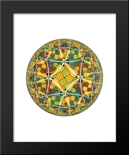 Circle Limit Iii (Fish) 20x24 Black Modern Wood Framed Art Print Poster by Escher, M.C.