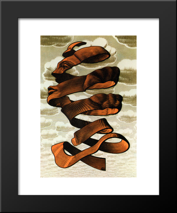 Rind 20x24 Black Modern Wood Framed Art Print Poster by Escher, M.C.