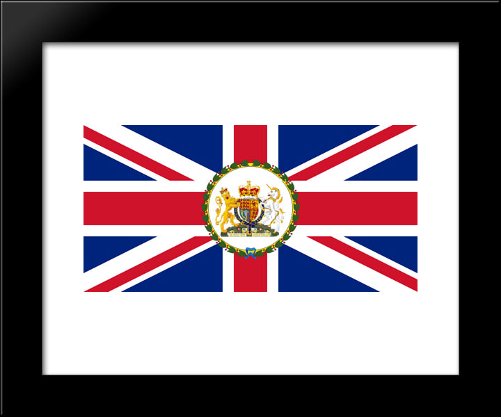 British Ambassador Ensign Flag 20x24 Black Modern Wood Framed Art Print Poster