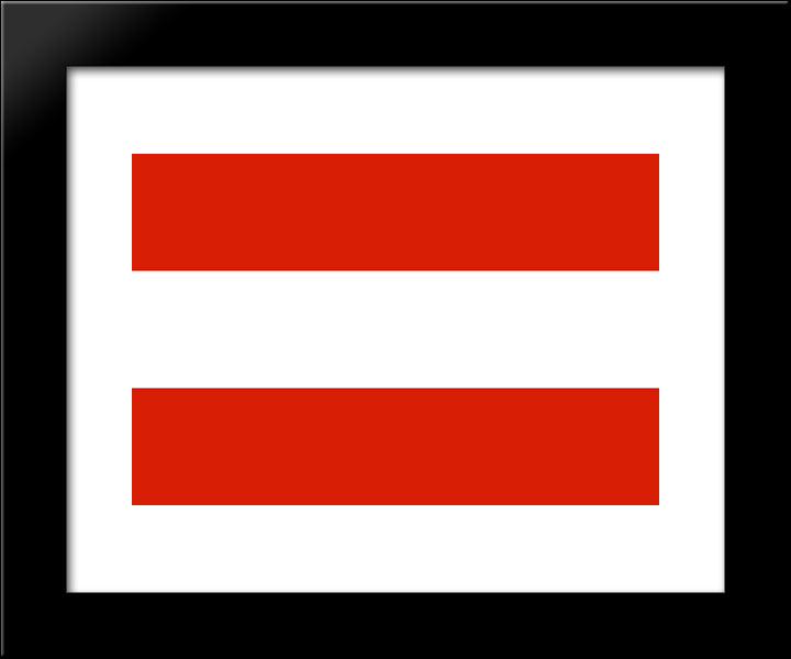 Austria Flag 20x24 Black Modern Wood Framed Art Print Poster