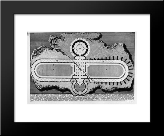 The Roman Antiquities, T. 2, Plate Xxi. Urn Of Marble Found In The Burial Chamber Above (Figures Carved From Barbault) 20x24 Black Modern Wood Framed Art Print Poster by Piranesi, Giovanni Battista