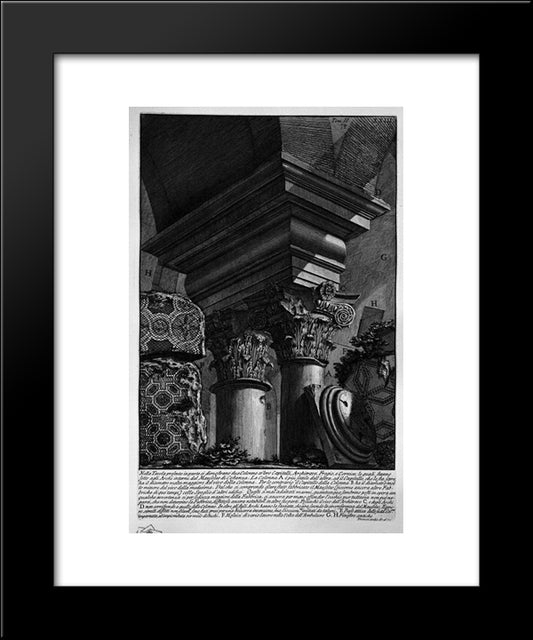 The Roman Antiquities, T. 2, Plate Xxiii. Remains Of The Great Building Burial Added To The Mausoleum Of Constance 20x24 Black Modern Wood Framed Art Print Poster by Piranesi, Giovanni Battista