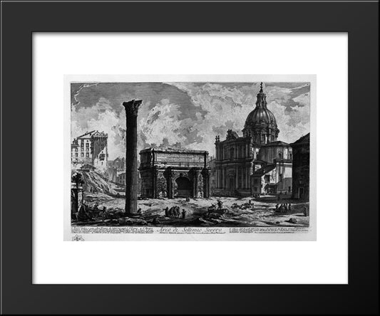 Arch Of Septimius Severus 20x24 Black Modern Wood Framed Art Print Poster by Piranesi, Giovanni Battista