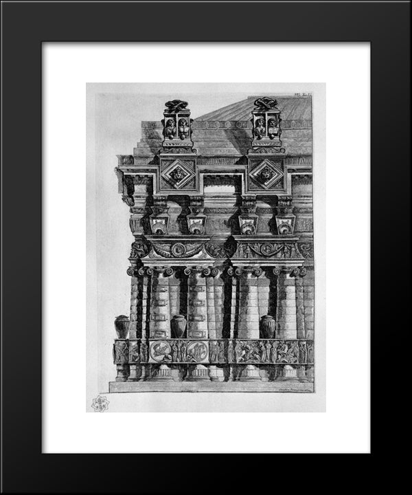 Architectural Decoration 20x24 Black Modern Wood Framed Art Print Poster by Piranesi, Giovanni Battista