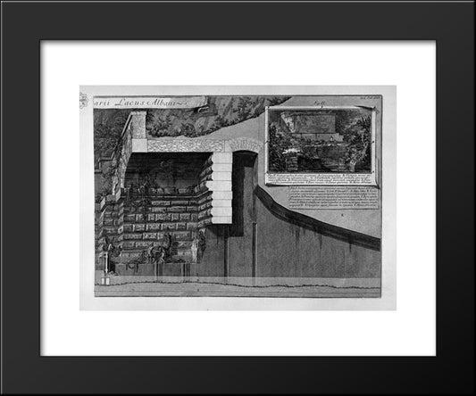 Following The Above Table 20x24 Black Modern Wood Framed Art Print Poster by Piranesi, Giovanni Battista