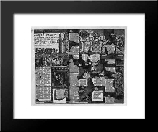 Following The Above Table 20x24 Black Modern Wood Framed Art Print Poster by Piranesi, Giovanni Battista