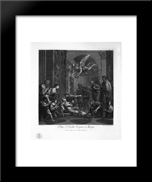 Galatea 20x24 Black Modern Wood Framed Art Print Poster by Piranesi, Giovanni Battista