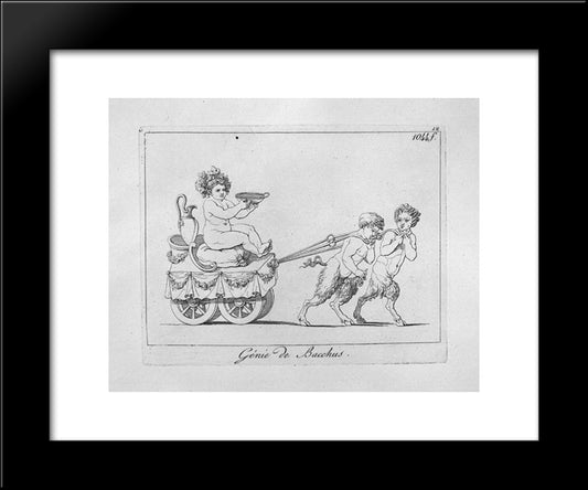 Genius Of Bacchus 20x24 Black Modern Wood Framed Art Print Poster by Piranesi, Giovanni Battista