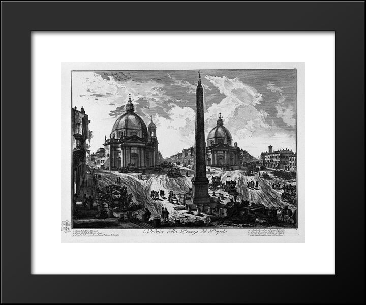 Interior View Of The Tomb Of St. Constance Made ??By Constantine The Great And Erroneously Called The Temple Of Bacchus, Now In The Church Of The Same Holy 20x24 Black Modern Wood Framed Art Print Poster by Piranesi, Giovanni Battista