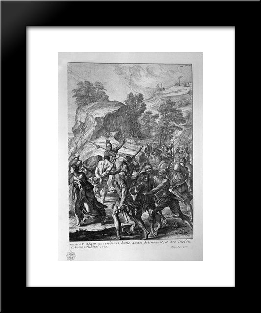 Jesus Carried To Calvary 20x24 Black Modern Wood Framed Art Print Poster by Piranesi, Giovanni Battista