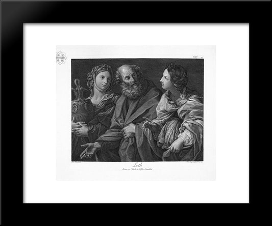 St. Jerome 20x24 Black Modern Wood Framed Art Print Poster by Piranesi, Giovanni Battista