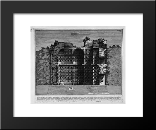 The Roman Antiquities, T. 3, Plate Xxiv. More Insight Into The Burial Chambers Above 20x24 Black Modern Wood Framed Art Print Poster by Piranesi, Giovanni Battista