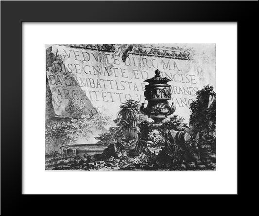 Vedute Di Roma 20x24 Black Modern Wood Framed Art Print Poster by Piranesi, Giovanni Battista