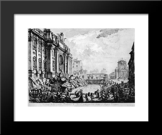 Vedute Di Roma 20x24 Black Modern Wood Framed Art Print Poster by Piranesi, Giovanni Battista