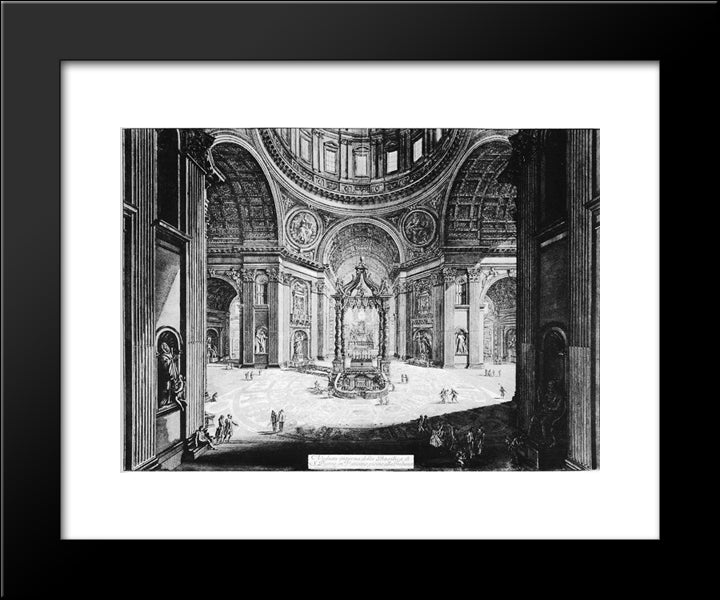 Vedute Di Roma 20x24 Black Modern Wood Framed Art Print Poster by Piranesi, Giovanni Battista