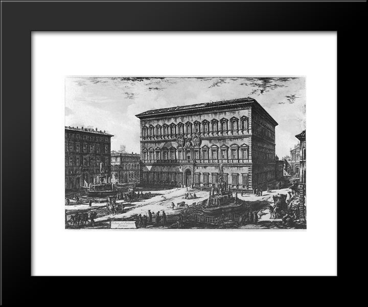 Vedute Di Roma 20x24 Black Modern Wood Framed Art Print Poster by Piranesi, Giovanni Battista