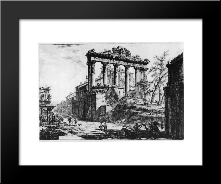 Vedute Di Roma 20x24 Black Modern Wood Framed Art Print Poster by Piranesi, Giovanni Battista