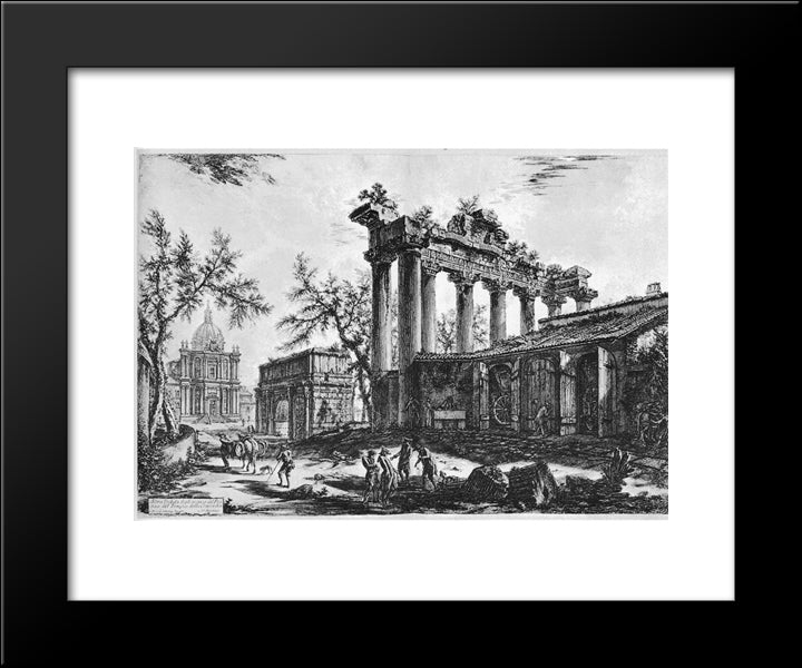 Vedute Di Roma 20x24 Black Modern Wood Framed Art Print Poster by Piranesi, Giovanni Battista