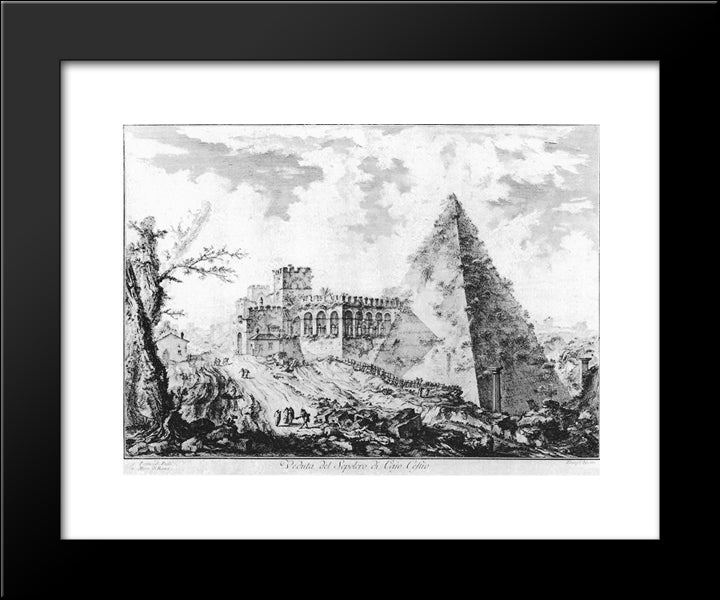 Vedute Di Roma 20x24 Black Modern Wood Framed Art Print Poster by Piranesi, Giovanni Battista