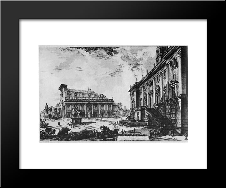 Vedute Di Roma 20x24 Black Modern Wood Framed Art Print Poster by Piranesi, Giovanni Battista